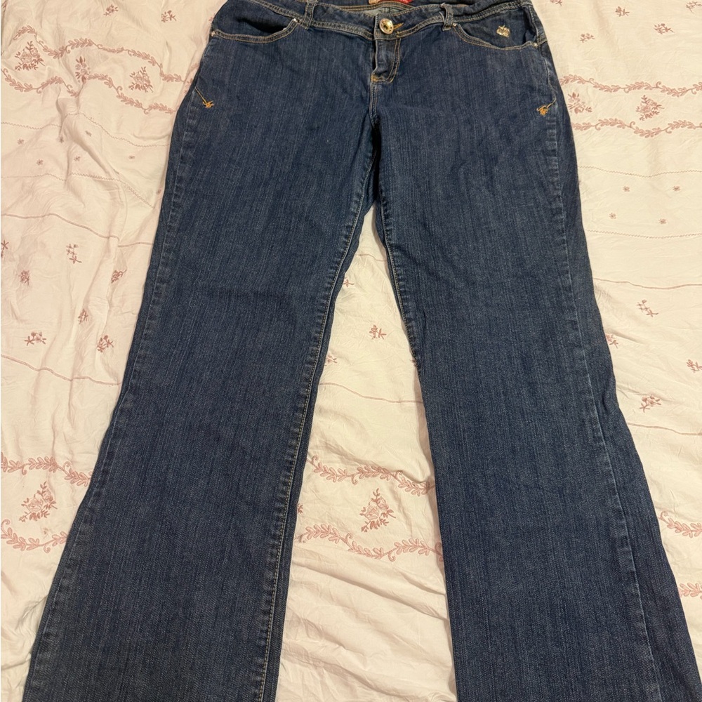 Apple Bottoms Women's Denim Jeans with Gold Accents - Picture 7 of 9
